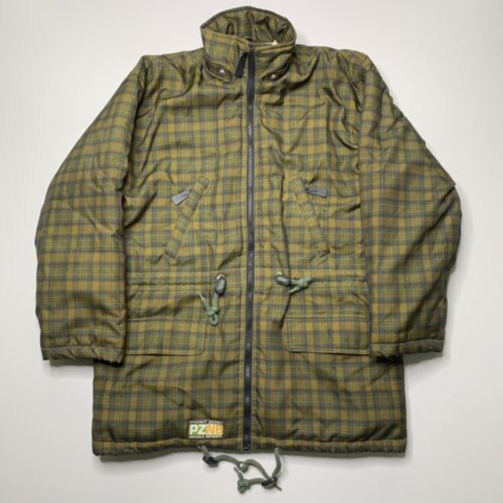 Point Zero x Nicole Benisti Parka Puffer Jacket Flannel Adjustable Zip Sz Medium
